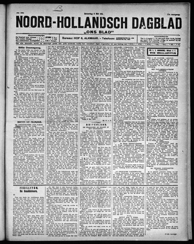 Noord-Hollandsch Dagblad : ons blad 1923-05-05