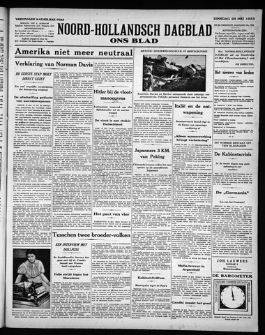 Noord-Hollandsch Dagblad : ons blad 1933-05-23