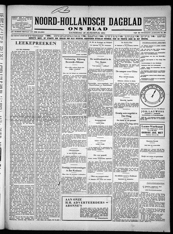 Noord-Hollandsch Dagblad : ons blad 1931-08-29