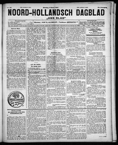 Noord-Hollandsch Dagblad : ons blad 1927-03-08