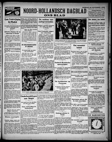 Noord-Hollandsch Dagblad : ons blad 1936-11-24
