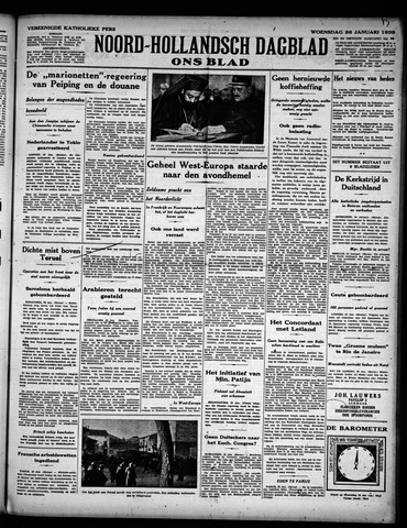 Noord-Hollandsch Dagblad : ons blad 1938-01-26