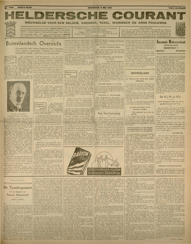 Heldersche Courant 1934-05-09
