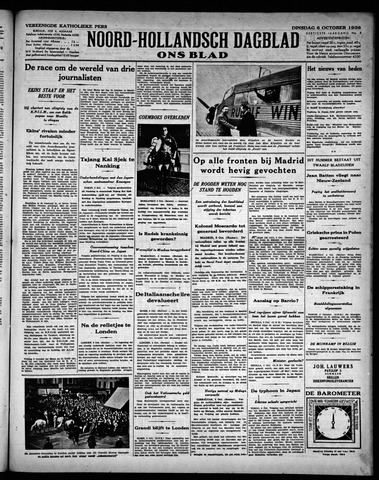 Noord-Hollandsch Dagblad : ons blad 1936-10-06