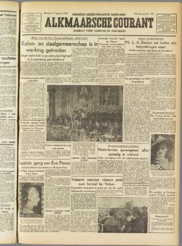 Alkmaarsche Courant 1952-08-11