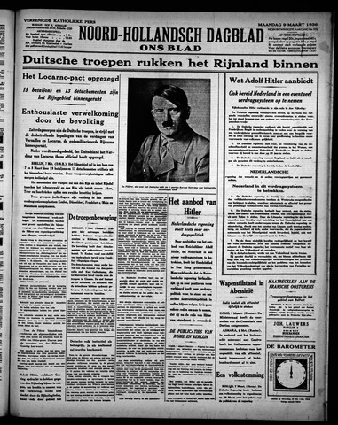 Noord-Hollandsch Dagblad : ons blad 1936-03-09