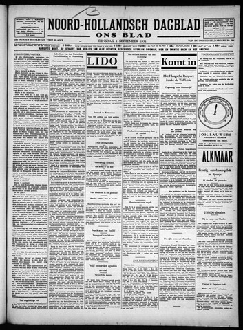 Noord-Hollandsch Dagblad : ons blad 1931-09-01