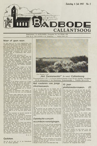Badbode voor Callantsoog 1957-07-06