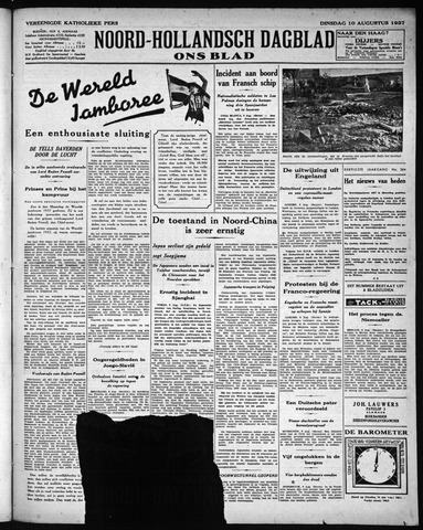Noord-Hollandsch Dagblad : ons blad 1937-08-10