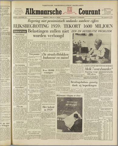 Alkmaarsche Courant 1958-09-16