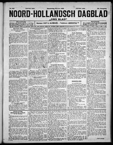 Noord-Hollandsch Dagblad : ons blad 1925-07-30