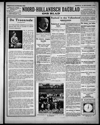 Noord-Hollandsch Dagblad : ons blad 1934-09-18