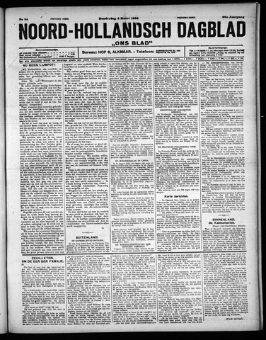Noord-Hollandsch Dagblad : ons blad 1926-03-04