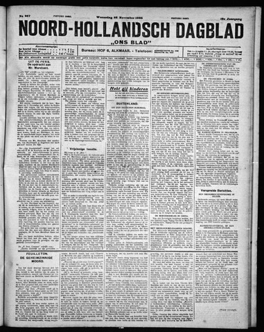 Noord-Hollandsch Dagblad : ons blad 1925-11-25