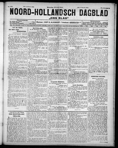 Noord-Hollandsch Dagblad : ons blad 1927-07-30