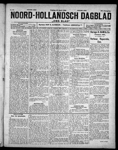 Noord-Hollandsch Dagblad : ons blad 1925-04-10
