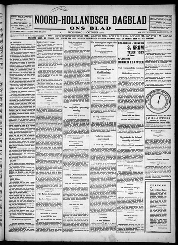 Noord-Hollandsch Dagblad : ons blad 1931-10-21