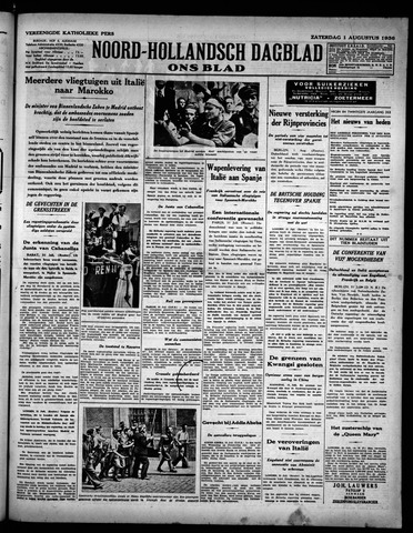Noord-Hollandsch Dagblad : ons blad 1936-08-01