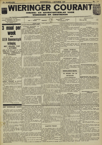 Wieringer courant 1936-10-01