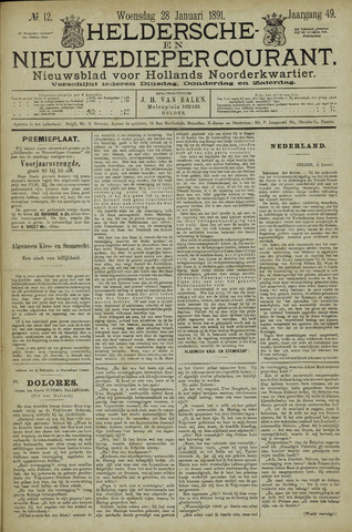 Heldersche en Nieuwedieper Courant 1891-01-28
