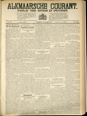 Alkmaarsche Courant 1932-04-29