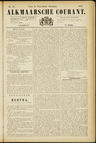Alkmaarsche Courant 1890-04-18