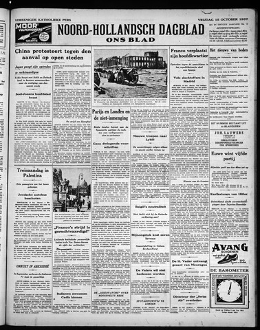 Noord-Hollandsch Dagblad : ons blad 1937-10-15