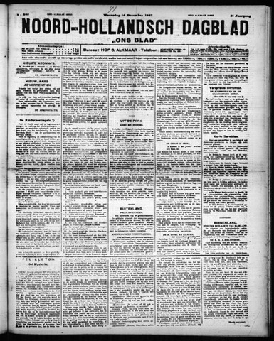 Noord-Hollandsch Dagblad : ons blad 1927-12-14