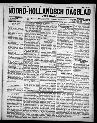 Noord-Hollandsch Dagblad : ons blad 1926-08-23