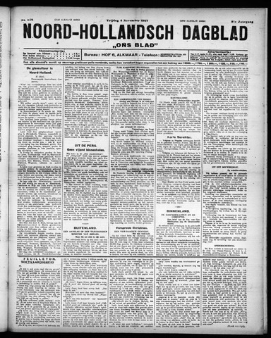 Noord-Hollandsch Dagblad : ons blad 1927-11-04