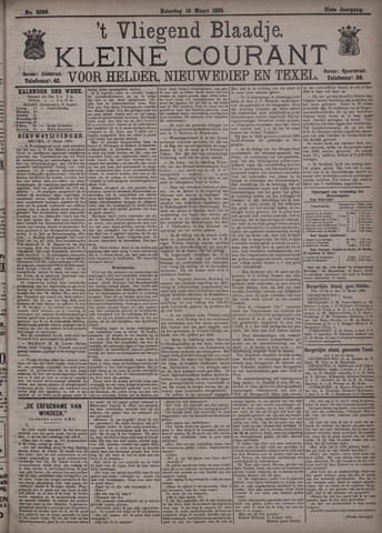 Vliegend blaadje : nieuws- en advertentiebode voor Den Helder 1893-03-18