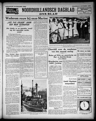 Noord-Hollandsch Dagblad : ons blad 1939-10-02