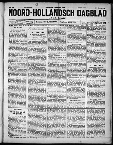 Noord-Hollandsch Dagblad : ons blad 1923-08-09