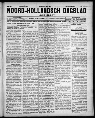 Noord-Hollandsch Dagblad : ons blad 1927-06-07