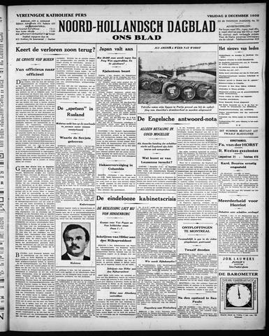 Noord-Hollandsch Dagblad : ons blad 1932-12-02