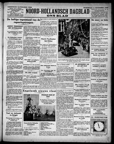 Noord-Hollandsch Dagblad : ons blad 1936-11-11