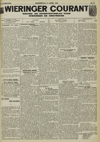Wieringer courant 1939-04-13