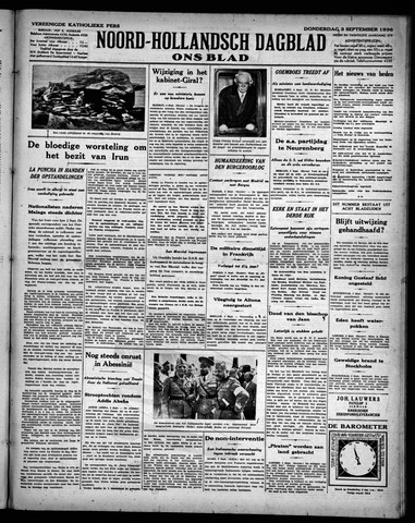 Noord-Hollandsch Dagblad : ons blad 1936-09-03