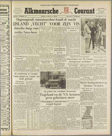 Alkmaarsche Courant 1958-09-01