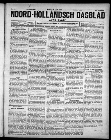 Noord-Hollandsch Dagblad : ons blad 1925-04-17