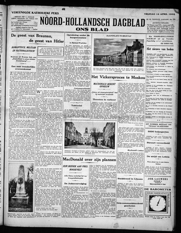 Noord-Hollandsch Dagblad : ons blad 1933-04-14