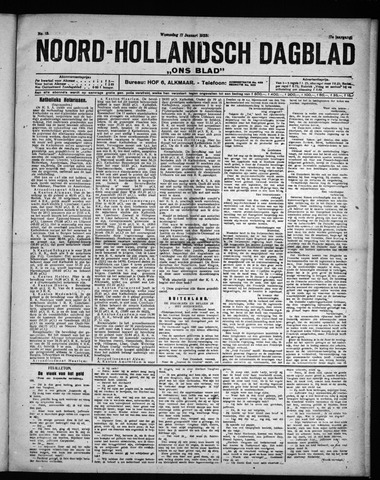 Noord-Hollandsch Dagblad : ons blad 1923-01-17