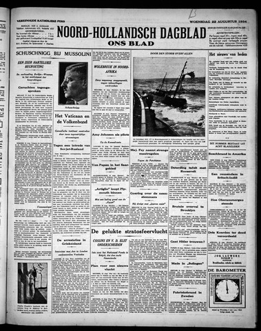 Noord-Hollandsch Dagblad : ons blad 1934-08-22