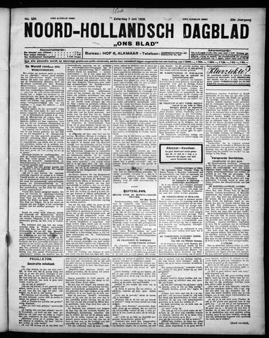 Noord-Hollandsch Dagblad : ons blad 1928-07-07