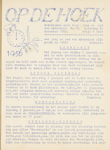 Op De Hoek, weekblad voor Akersloot 1955-12-31