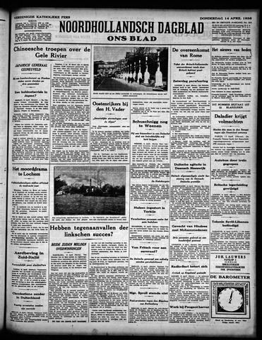 Noord-Hollandsch Dagblad : ons blad 1938-04-14