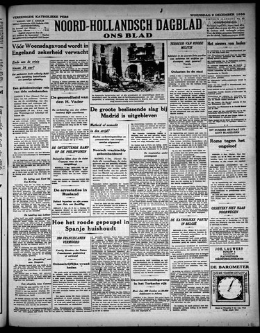 Noord-Hollandsch Dagblad : ons blad 1936-12-09