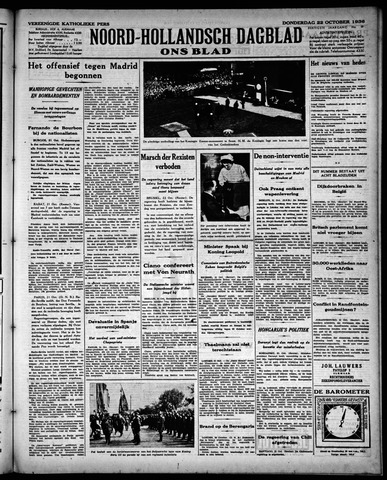 Noord-Hollandsch Dagblad : ons blad 1936-10-22
