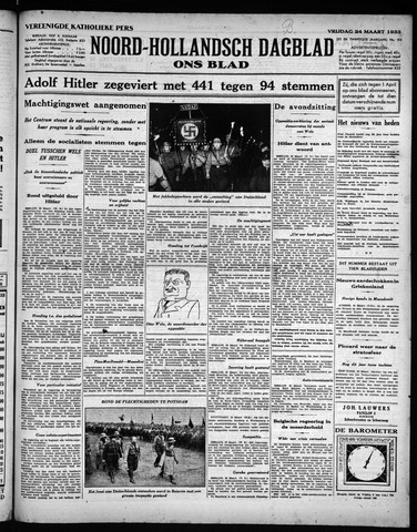 Noord-Hollandsch Dagblad : ons blad 1933-03-24
