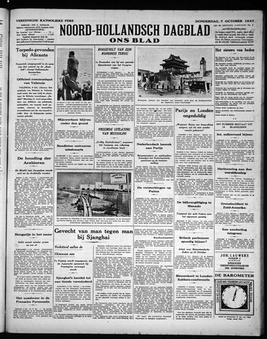 Noord-Hollandsch Dagblad : ons blad 1937-10-07